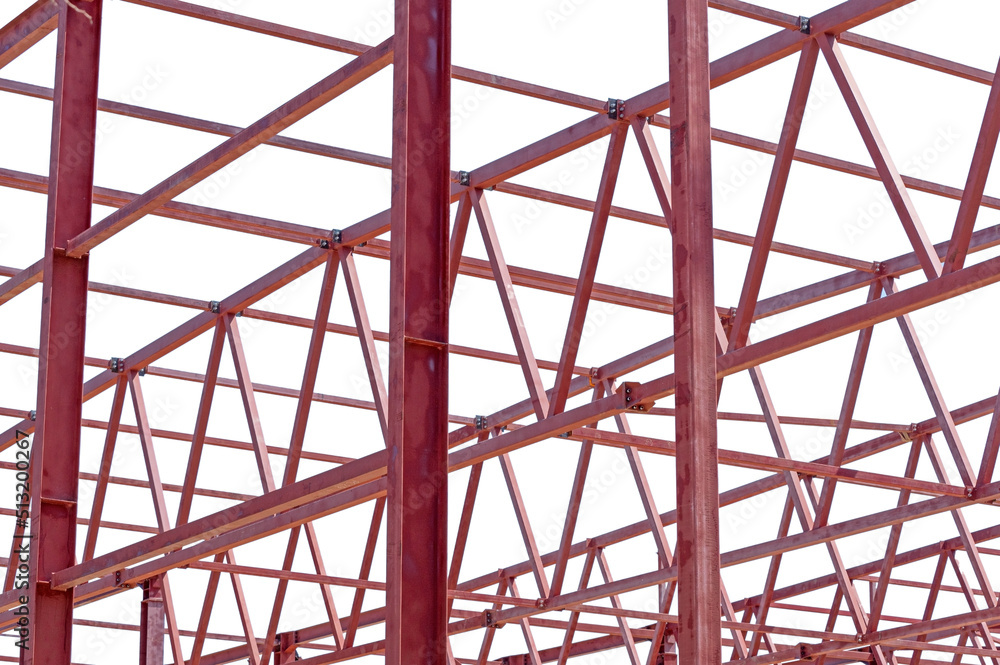 Steel Frames of A Building Under Construction