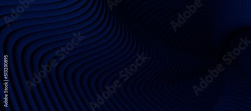 abstract blue and navy blue wave background, 3d rendering wavy wallpaper