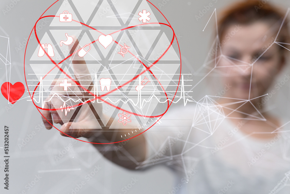 medical on hospital background, medical technology network concept medical on hospital background, medical technology network concept