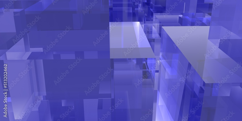 Obraz premium Process idea abstract art crystals 3D rendered image