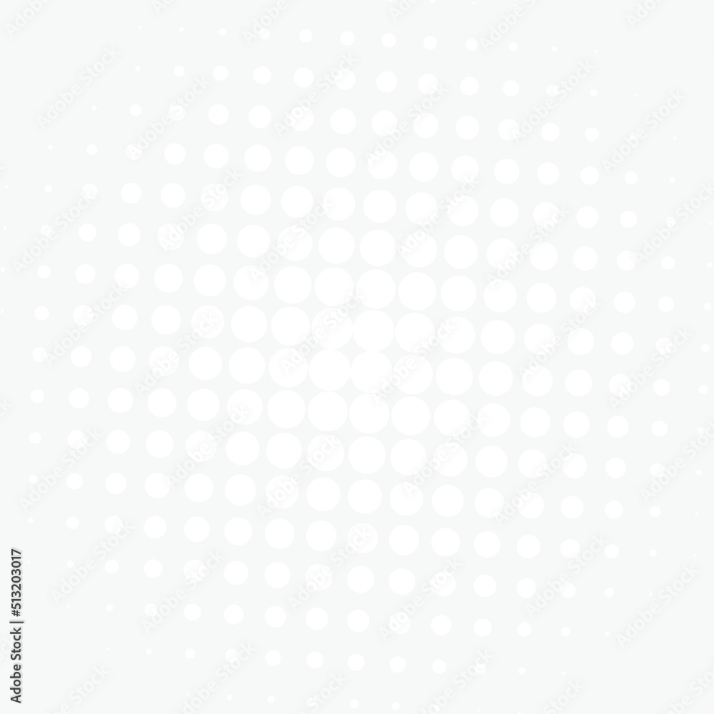 White circles, gradient halftone background. Vector illustration.	