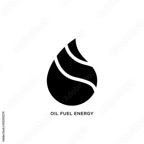 oil fuel energy icon logo design vector isolated on white background.