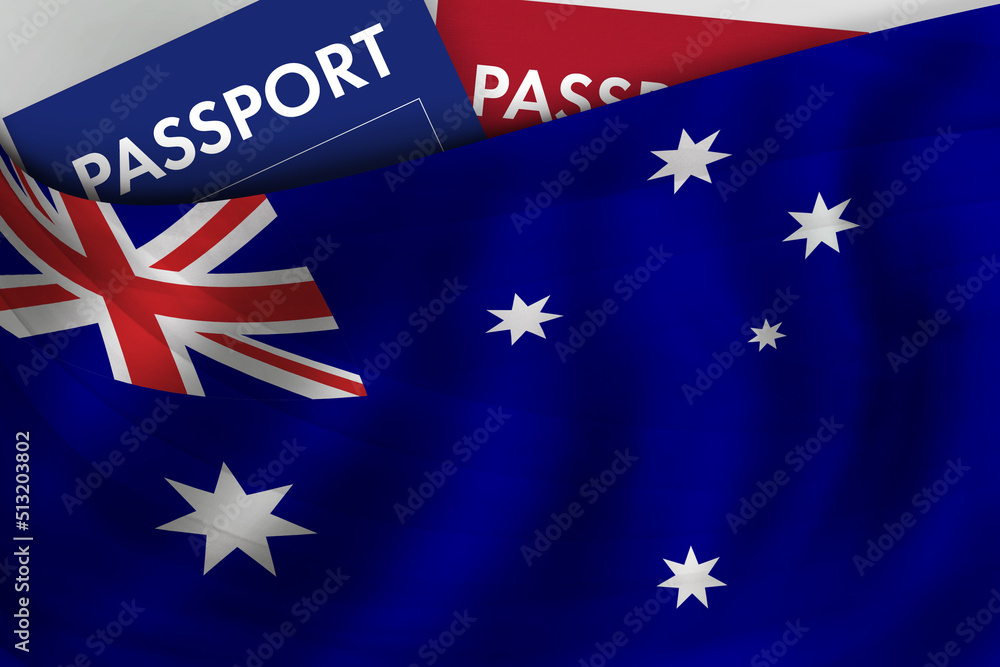 American flag background and passport of USA. Citizenship, official legal immigration, visa, business and travel concept. American flag background and passport of USA. Citizenship, official legal immigration, visa, business and travel concept.