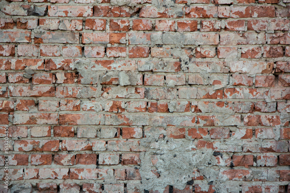 Naklejka premium The texture of an old brick wall