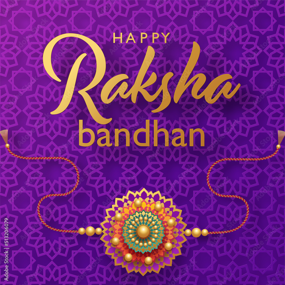 Beautiful gold raksha bandhan greeting card with color background. Beautiful gold raksha bandhan greeting card with color background.