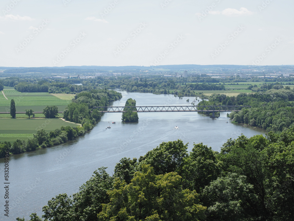 View of river Danube in Donaustauf