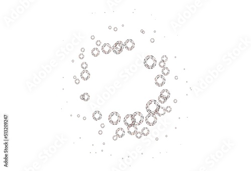 Light Red vector background with bubbles.