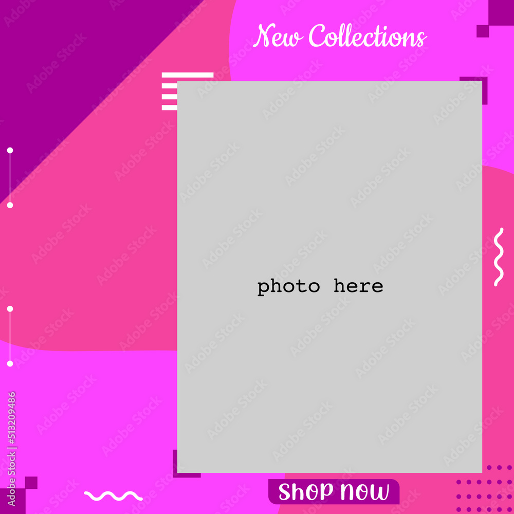 Fashion instagram post template vector