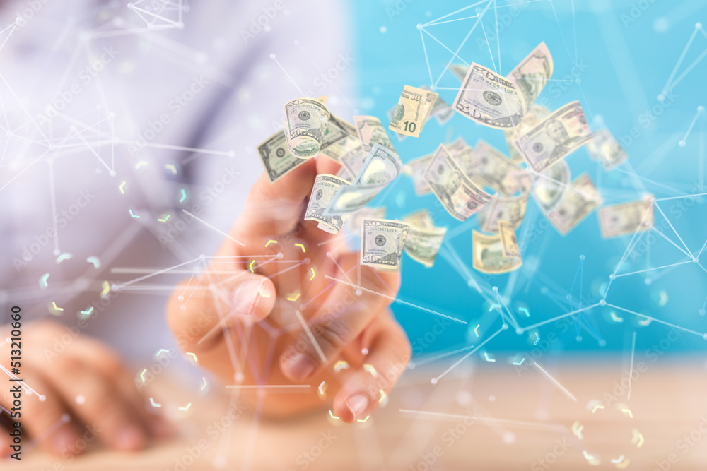 Flying euro banknotes against the background. Money is flying in the air. Flying euro banknotes against the background. Money is flying in the air.