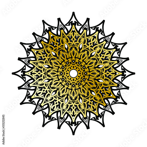 Vector round abstract circle. Luxury Mandala style.