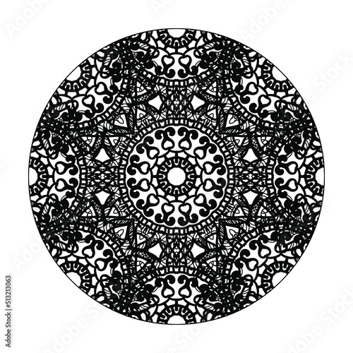 Circular pattern mandala art decoration elements.
