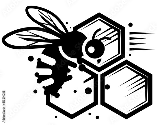 Honey Bee Pollination Icon