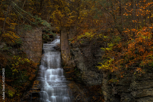Glenwood Waterfalls in Autumn Ithaca New York