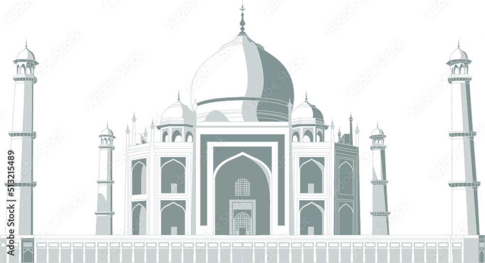Vector sketch from that Taj Mahal in Agra India