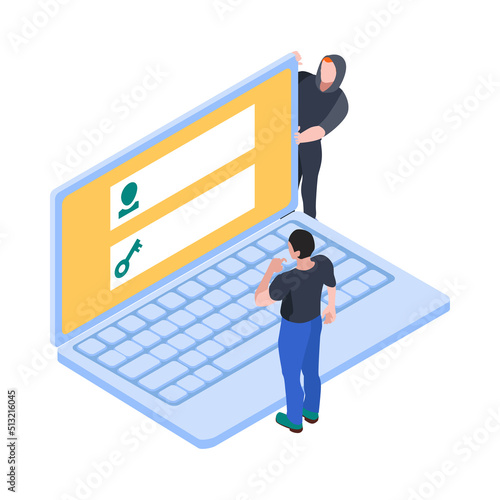 Login Password Laptop Composition