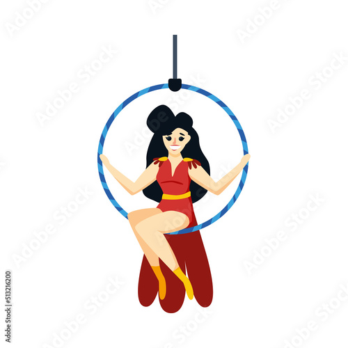 Aerial Woman Hoop Composition