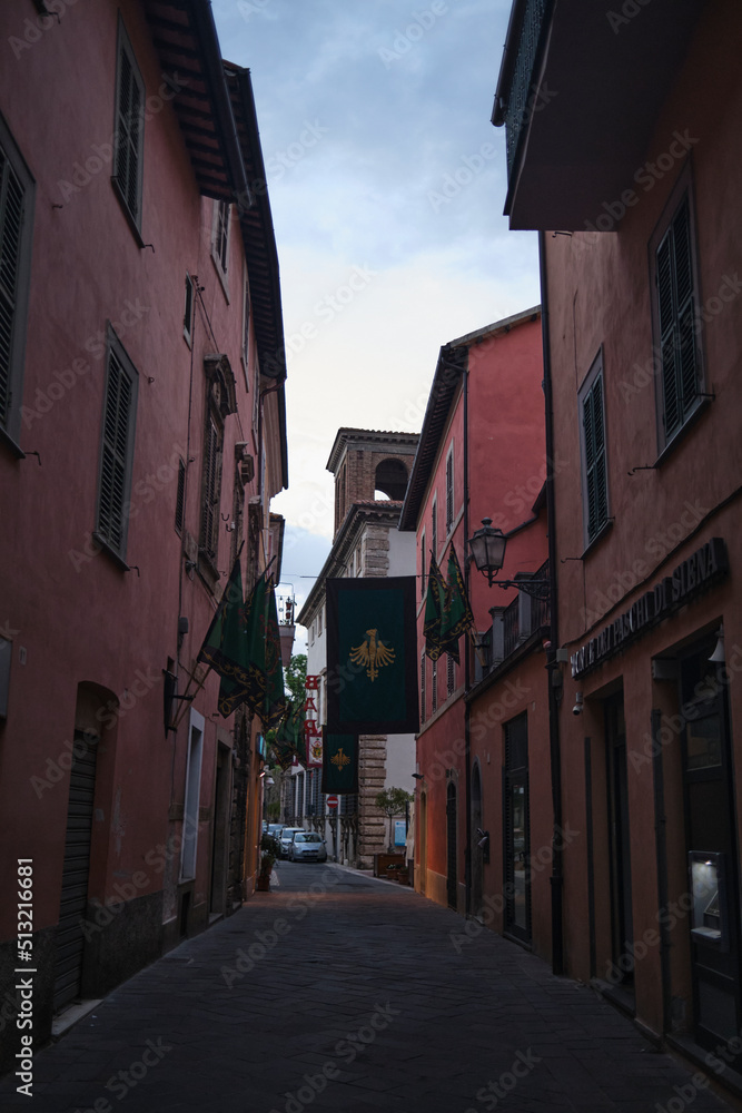 night village street in Italy