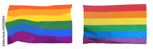 LGBT rainbow vector flag. Concept of the Pride month, freedom, love