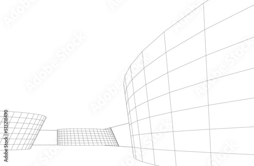 Modern architecture 3d rendering