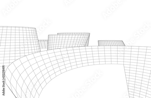 Modern architecture 3d rendering