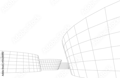 Modern architecture 3d rendering