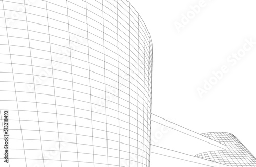 Modern architecture 3d rendering