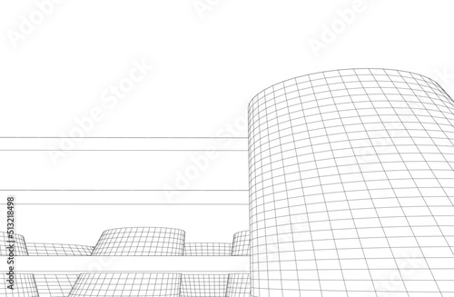 Modern architecture 3d rendering