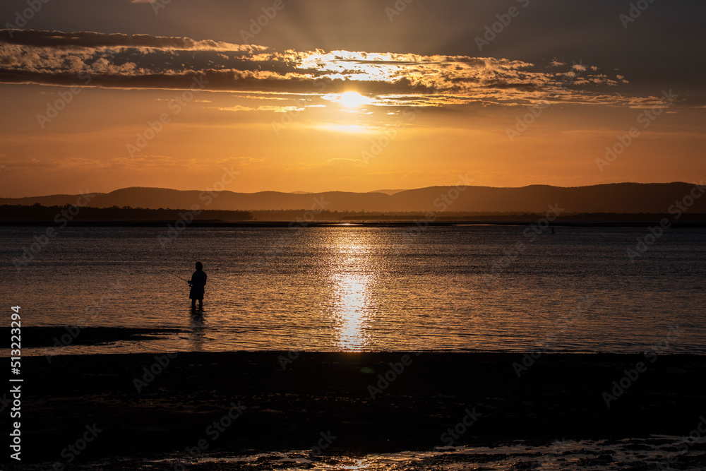 sunset on the beach