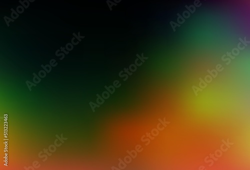 Dark Multicolor, Rainbow vector blurred bright template.