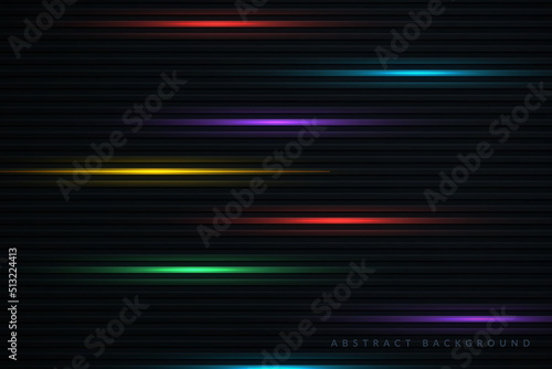 Black background with colorful light decoration