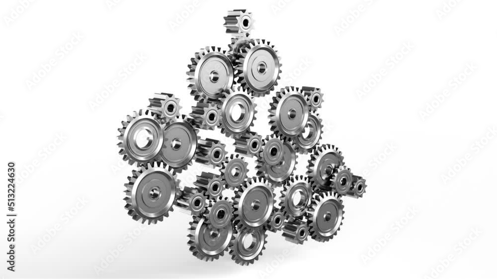 Industrial video background with gears. 3d animation. Industrial video background with gears. 3d animation.