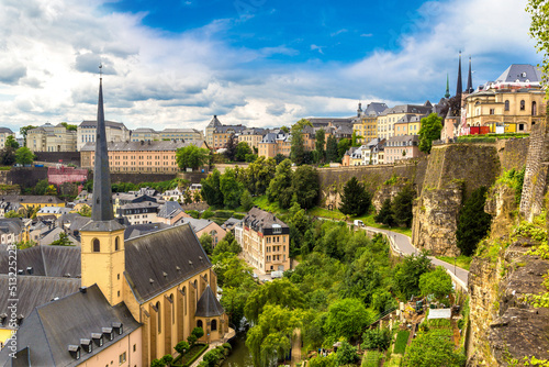 Panoramic cityscape of Luxembourg