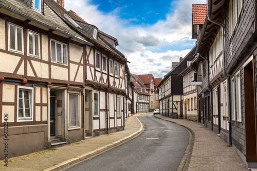 Historical street in Goslar, Germany
