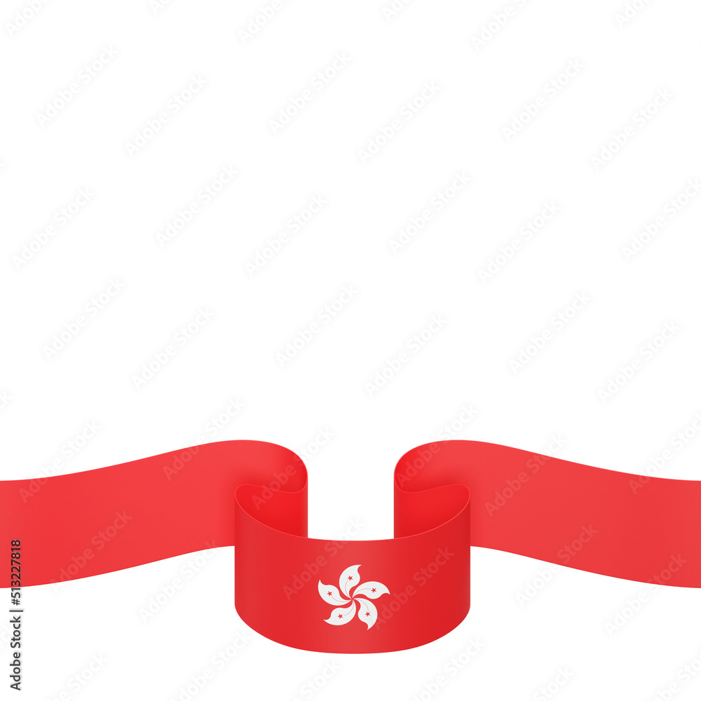 Hong Kong flag design national independence day banner isolated in white Hong Kong flag design national independence day banner isolated in white