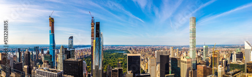 Aerial view of Manhattan and Central park