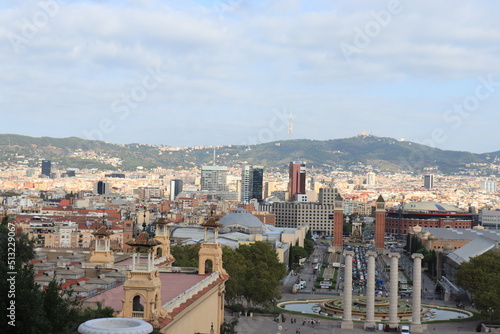 Barcelona  Spain - september 28th 2019  View of Barcelona  seen from Museu Nacional