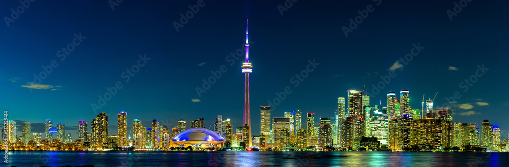 Toronto skyline at night, Canada