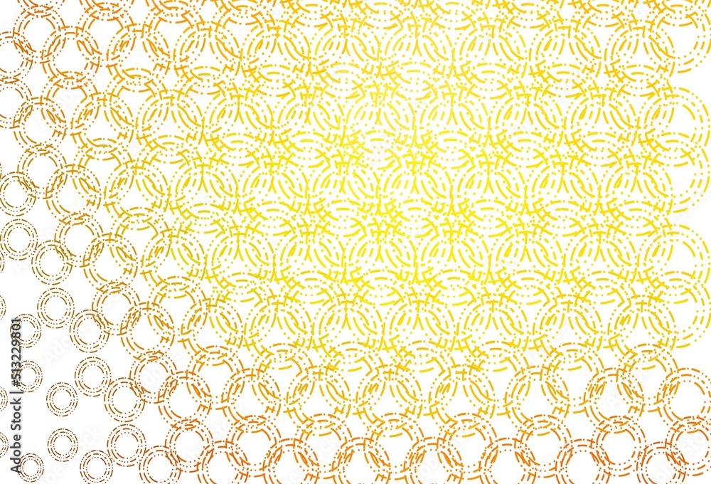 Light orange vector pattern with spheres. Light orange vector pattern with spheres.