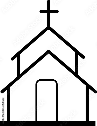 Church bulding icon illustration on white background..eps
