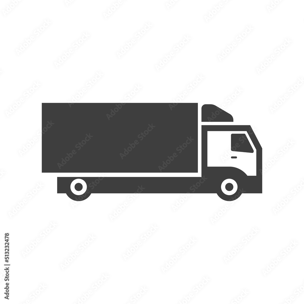 Transportation vehicle black vector pictogram Transportation vehicle black vector pictogram