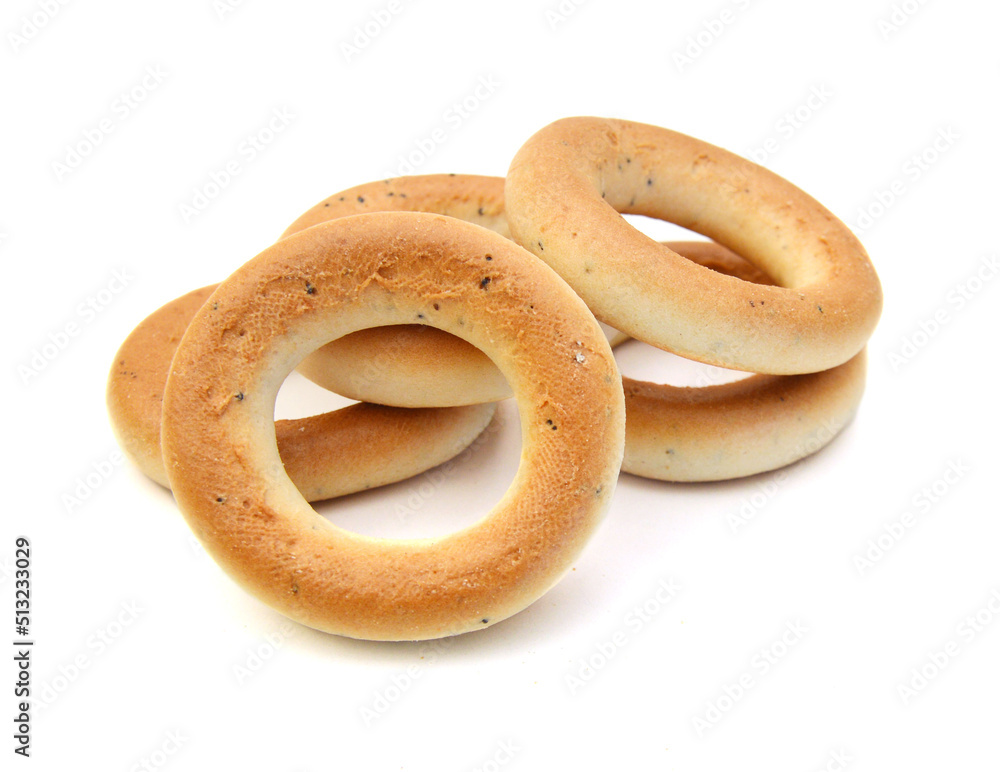 Bagels isolated on a white background Bagels isolated on a white background
