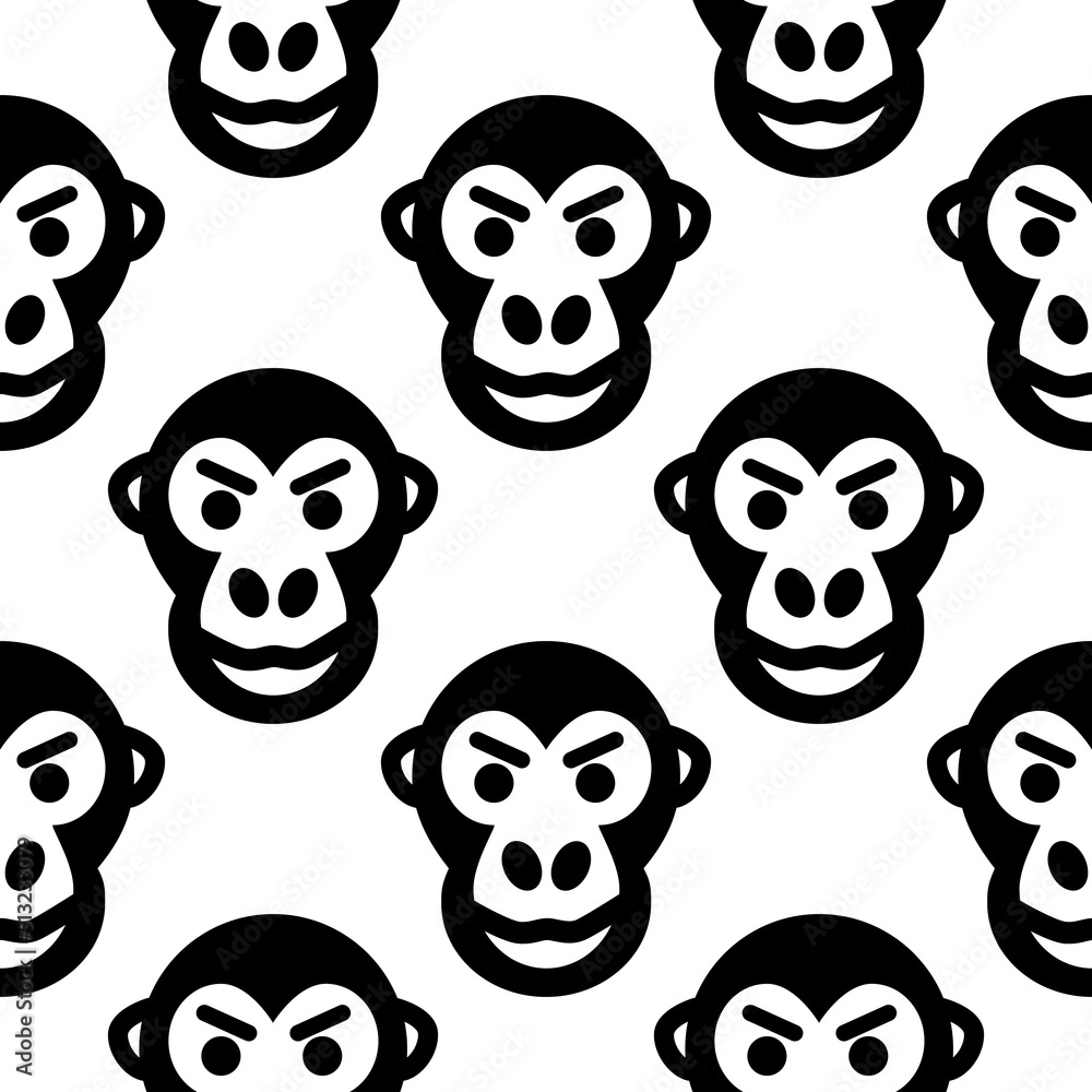 Monkeypox virus seamless pattern. Angry gorilla face repeating vector background. Health monkey pox medical emergency. Monkeypox virus seamless pattern. Angry gorilla face repeating vector background. Health monkey pox medical emergency.