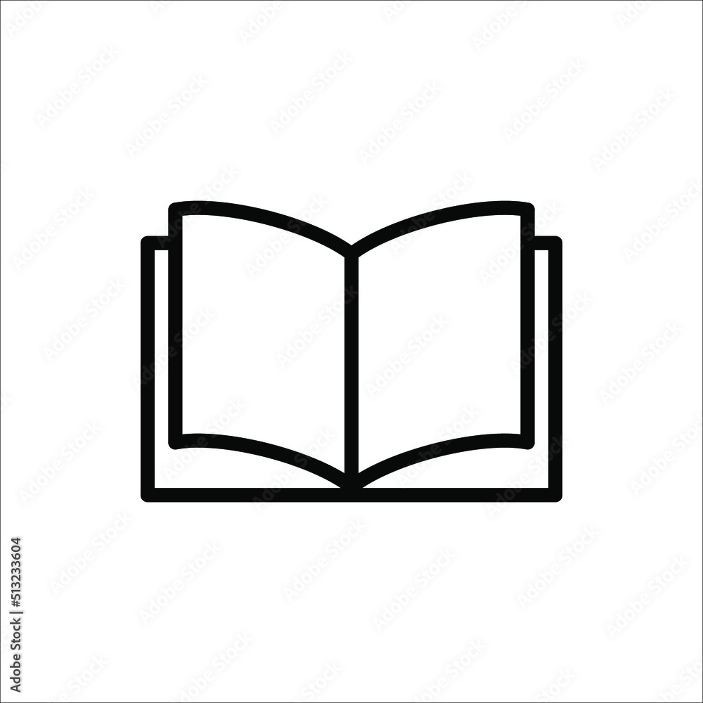Book icon vector, solid illustration Book icon vector, solid illustration