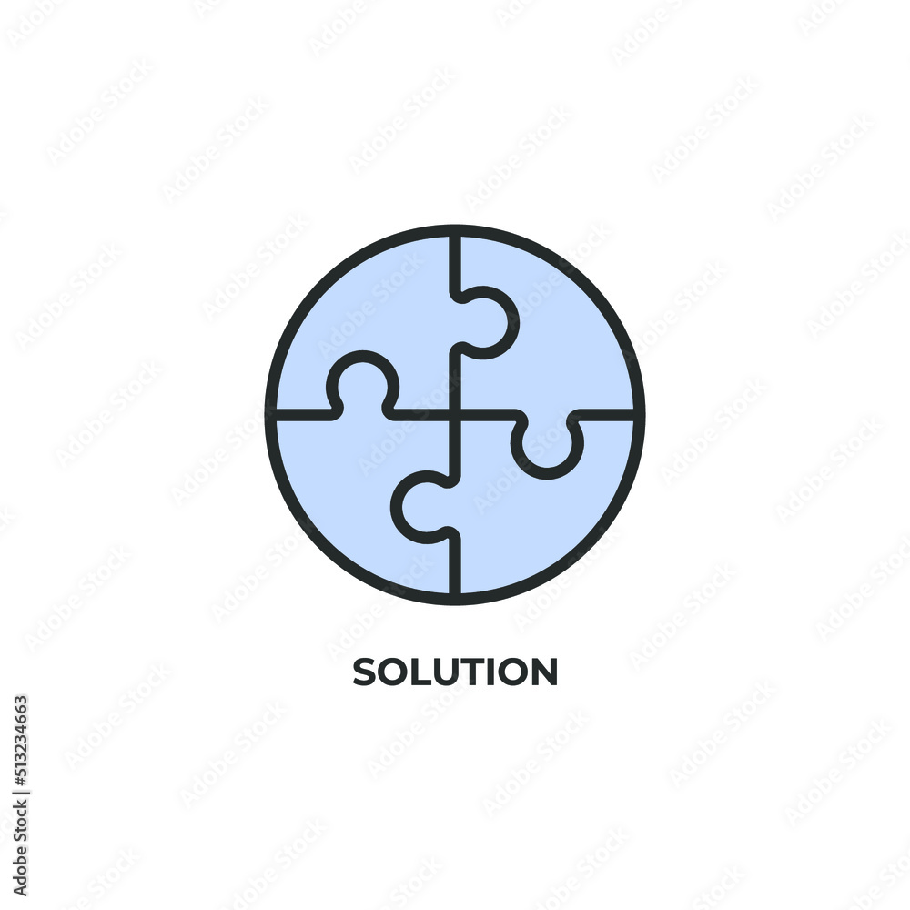 Obraz premium solution vector icon. Colorful flat design vector illustration. Vector graphics