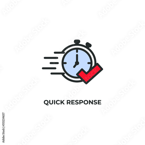 quick response vector icon. Colorful flat design vector illustration. Vector graphics