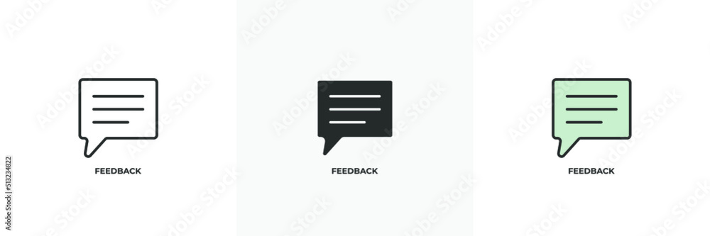 feedback icon. Line, solid and filled outline colorful version, outline and filled vector sign. Idea Symbol, logo illustration. Vector graphics