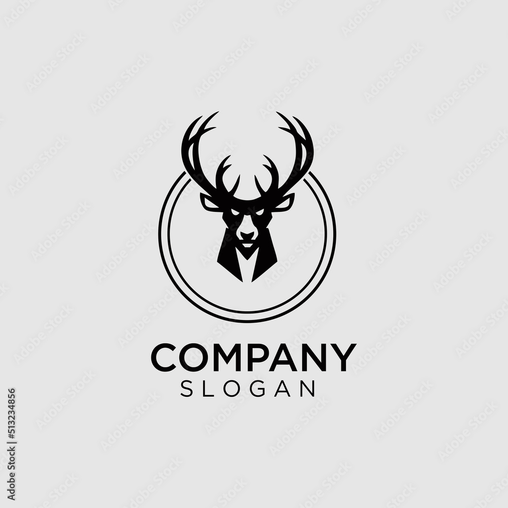 deer head and antlers logo deer head and antlers logo