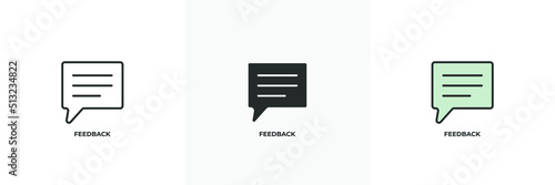 feedback icon. Line, solid and filled outline colorful version, outline and filled vector sign. Idea Symbol, logo illustration. Vector graphics