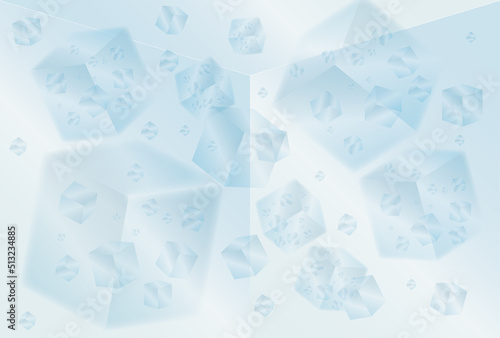 背景素材　シンプルな透明のキューブ