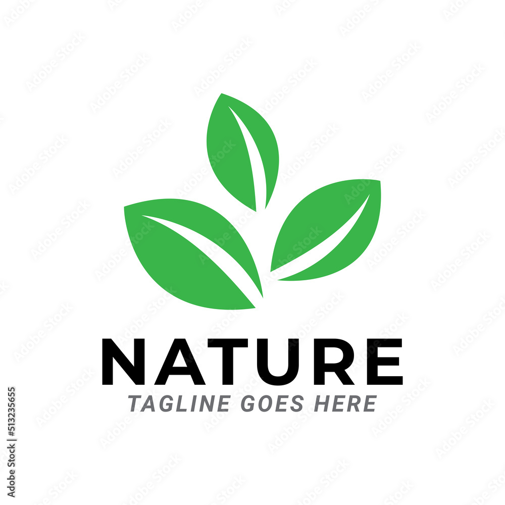 nature leaf logo vector template. nature leaf logo vector template.